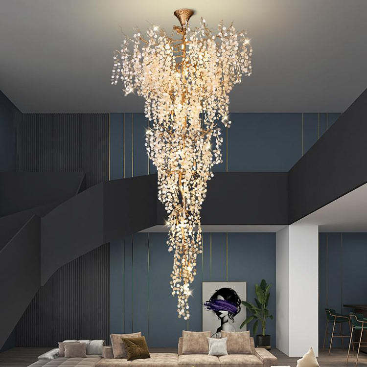 Long Vine Staircase Chandelier 78.7" 110"