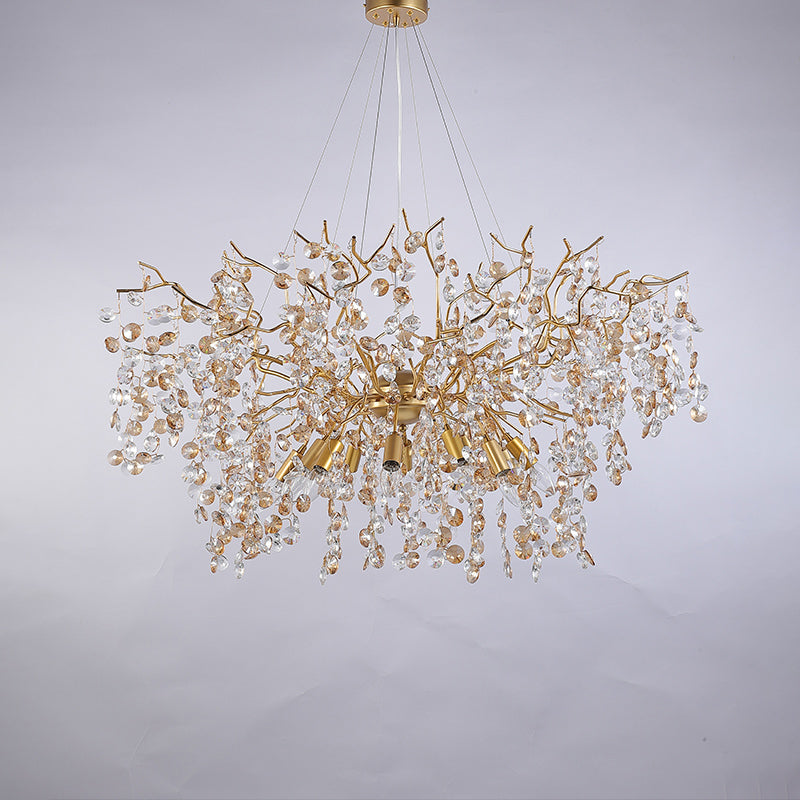 Luxury Crystal Branch Chandelier 39.4"D