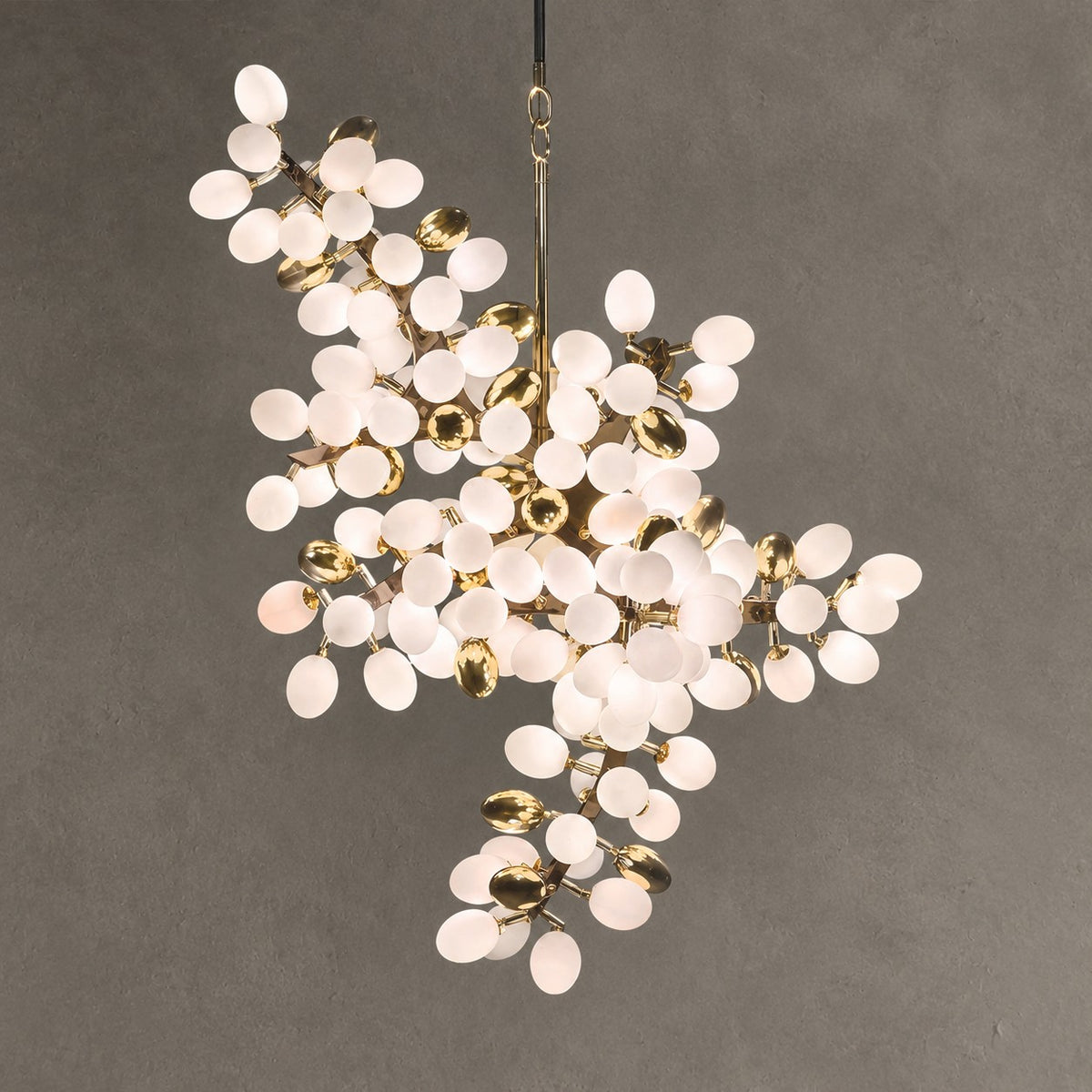 Luxury Escamoles Vertical Grape Chandelier
