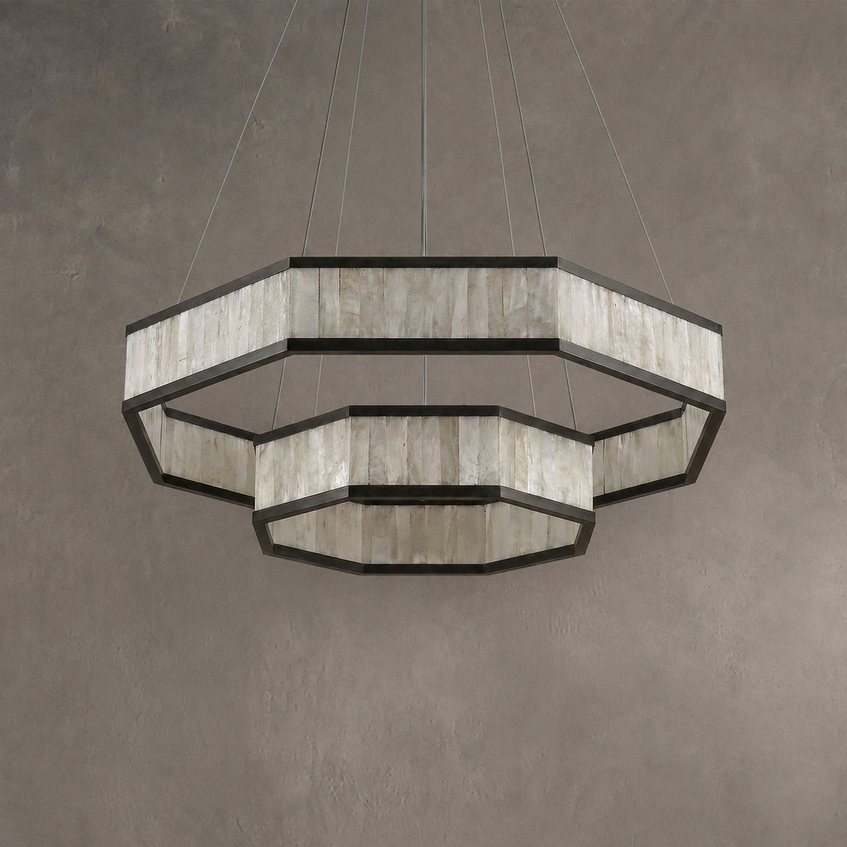 Crystara Modern Moroccan Stone Chandelier