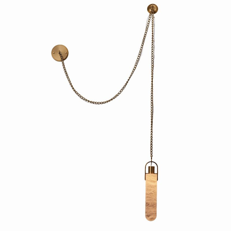 Alabaster Flint 1-Light LED Multi-Drop Pendant Light Eco-Friendly Vintage Brass