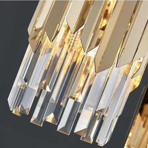 April Gold Plated Crystal Pendant Light