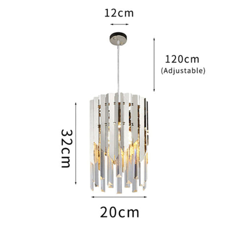 April Gold Plated Crystal Pendant Light