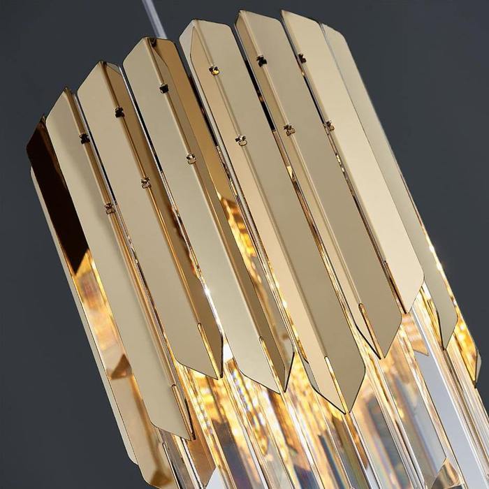 April Gold Plated Crystal Pendant Light