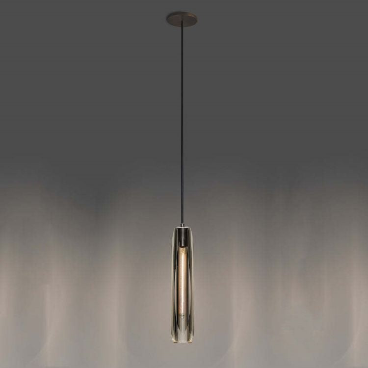 Audrey Crystal Pendant Light with Hand‑Polished Brass Finish
