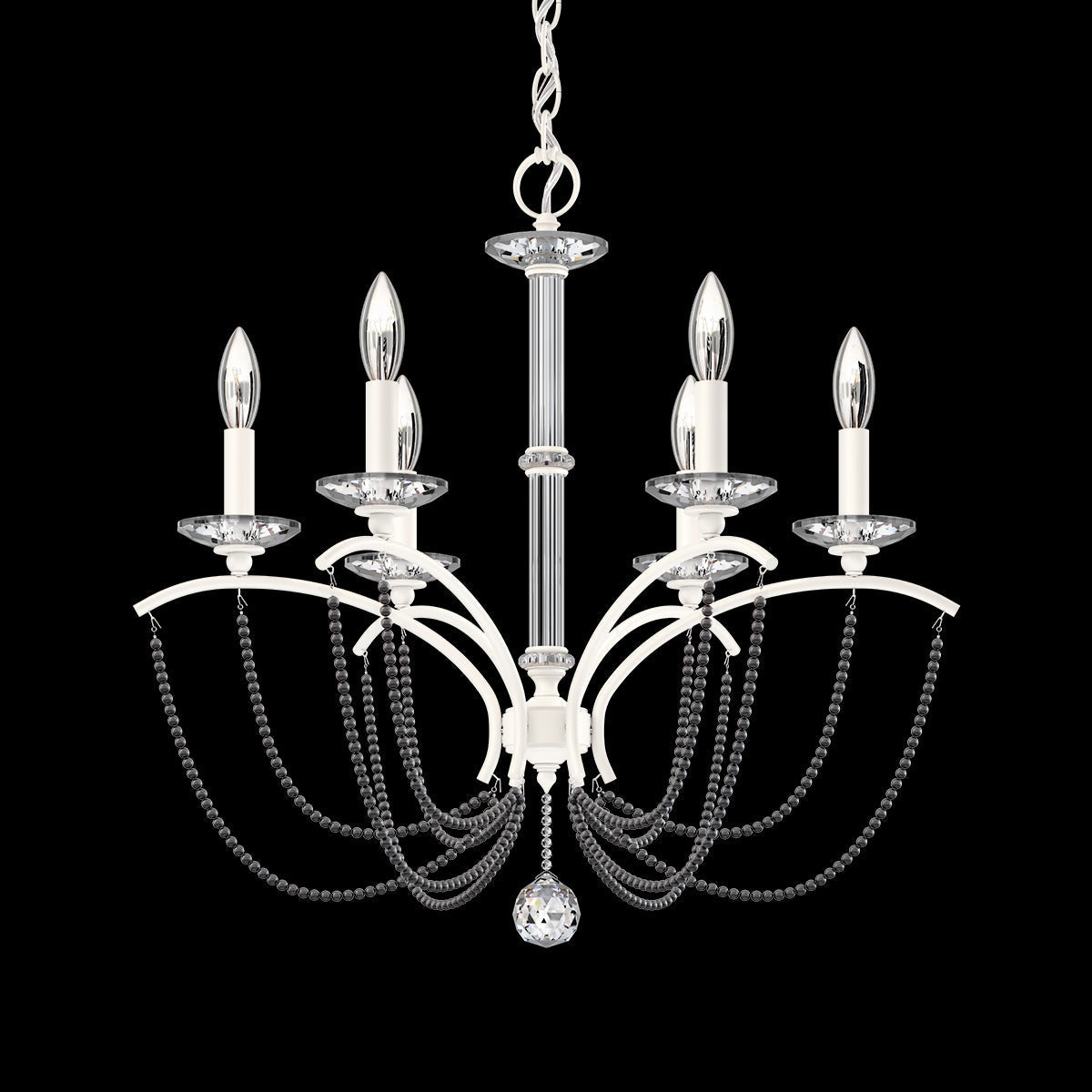 Priscilla Crystal Candlestick Chandelier 23"