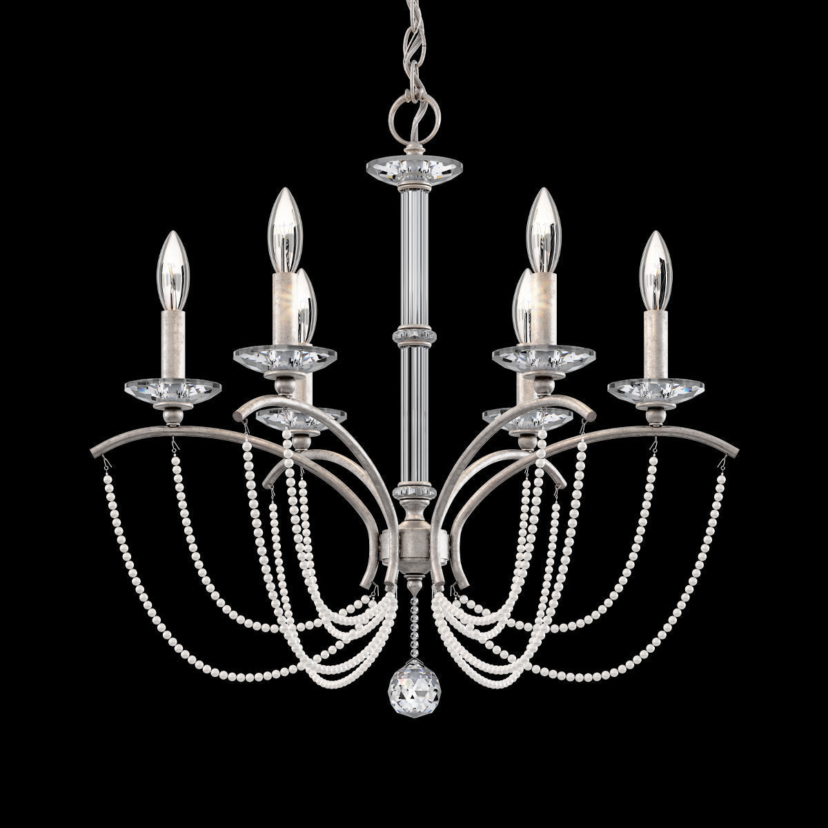 Priscilla Crystal Candlestick Chandelier 23"