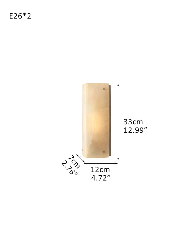Reynard Alabaster Grand Wall Sconce Light Fixture 13"H 25"H