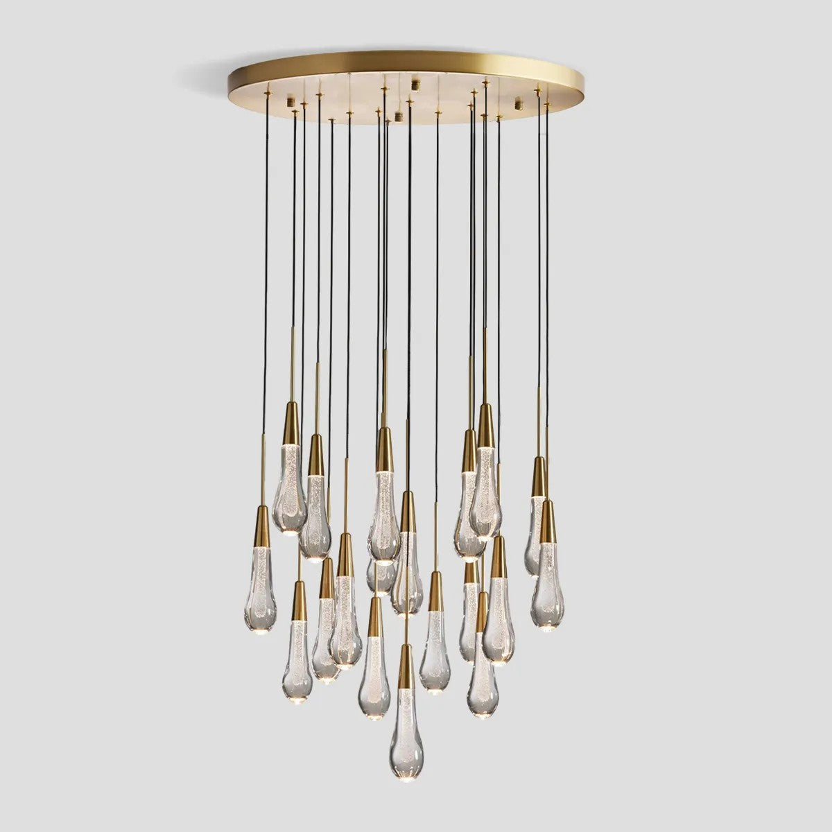 Raindrop Round Chandelier 24'' for living room/ bedroom/ foyer entryway