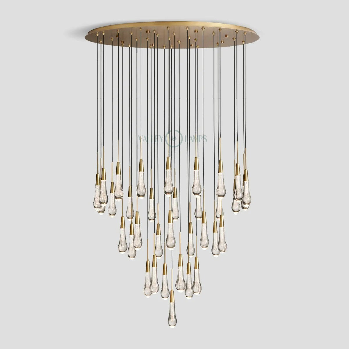 Soltaire round chandelier 36'' for living room/ bedroom