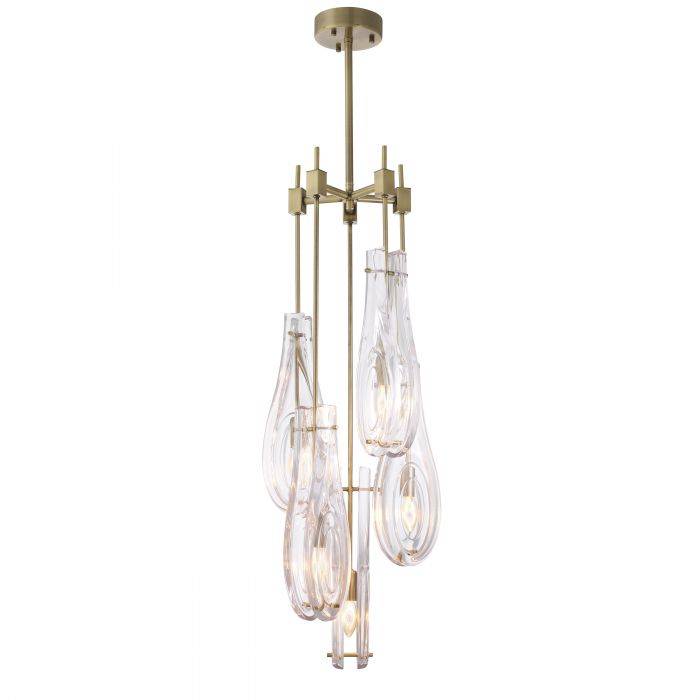 Bellano Modern Brass Chandelier S/L - Brass/Bronze