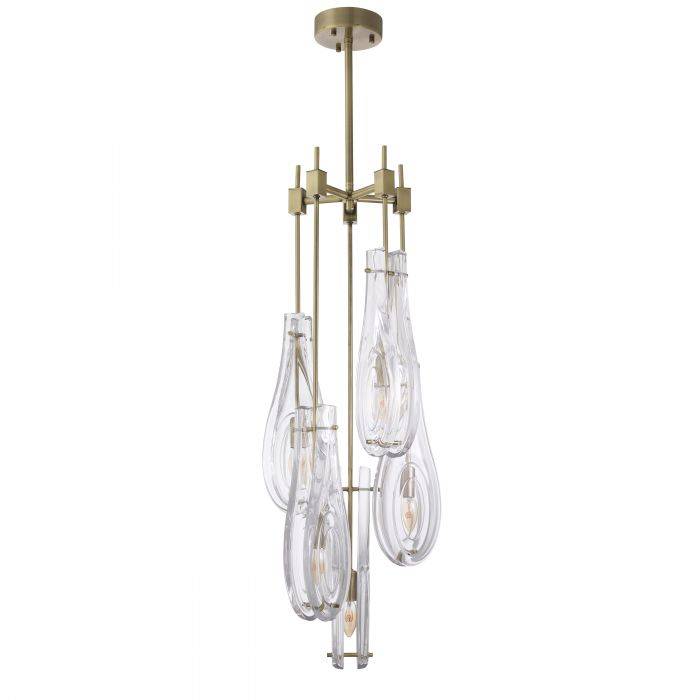 Bellano Modern Brass Chandelier S/L - Brass/Bronze