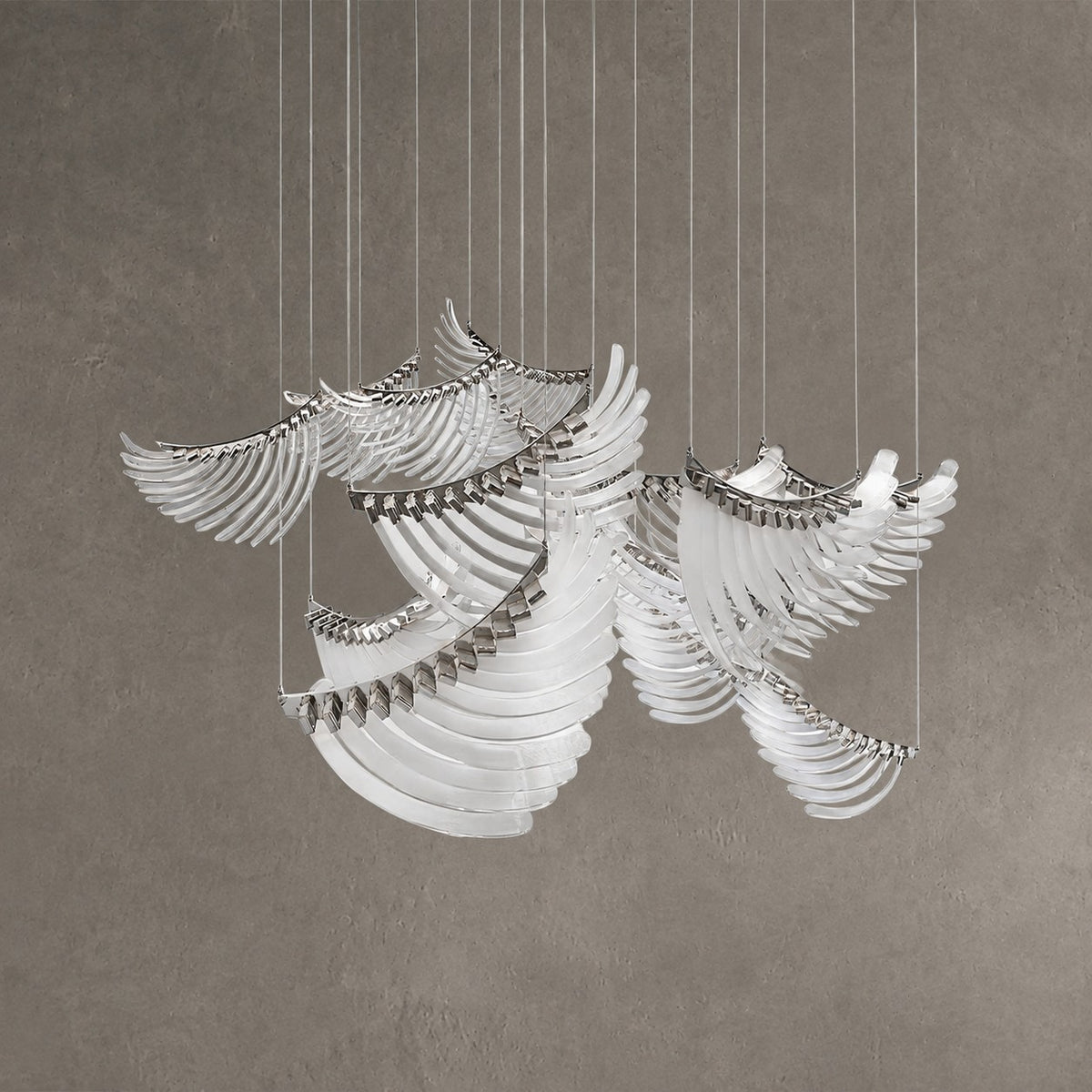 Bird Feather Wings LED Chandelier