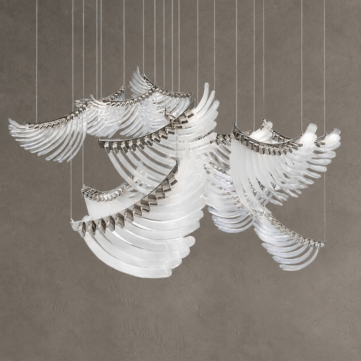 Bird Feather Wings LED Chandelier