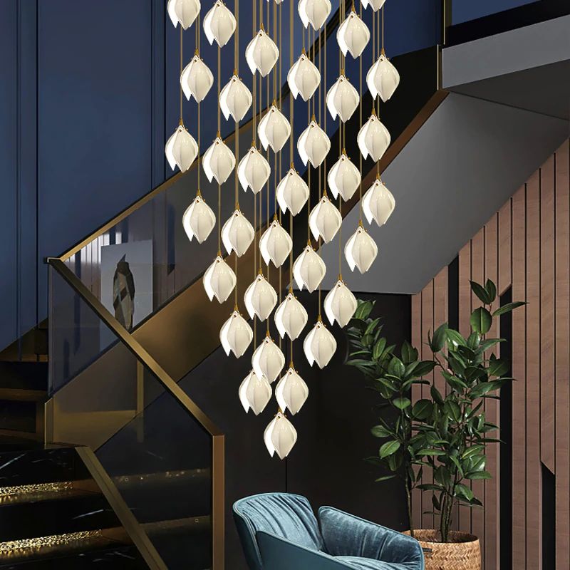 Bloom Porcelain Petals Pendant Light