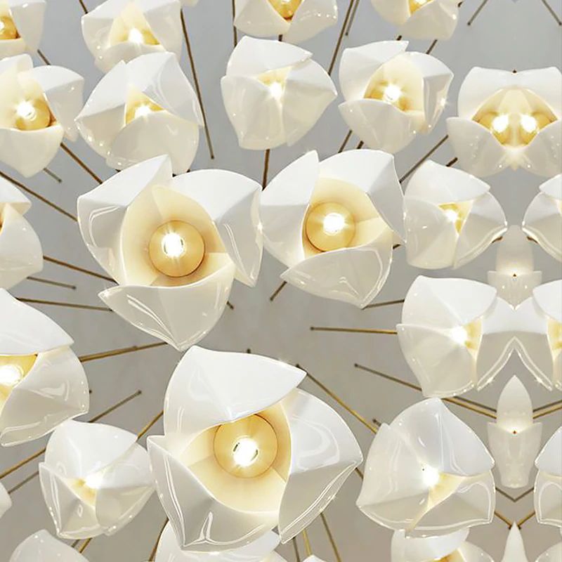 Bloom Porcelain Petals Pendant Light