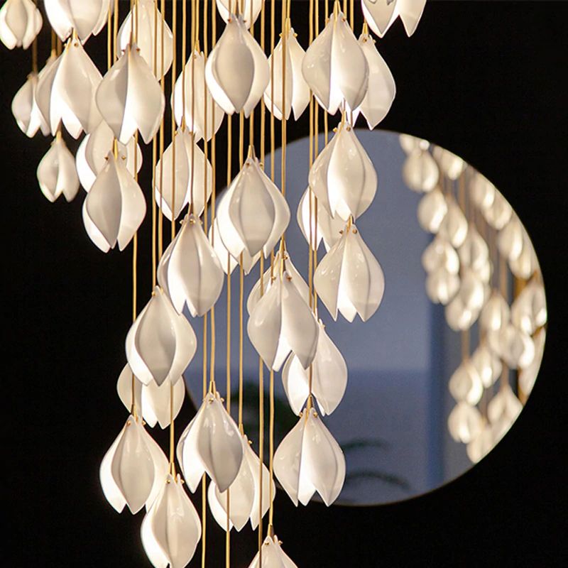 Bloom Porcelain Petals Pendant Light