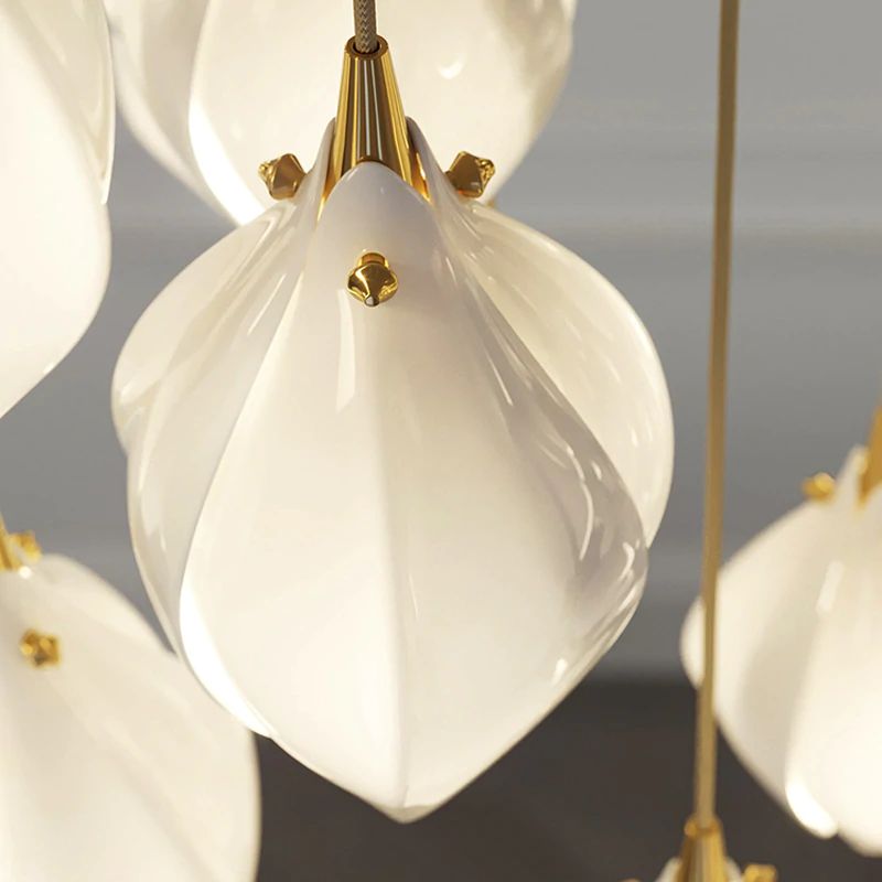 Bloom Porcelain Petals Pendant Light