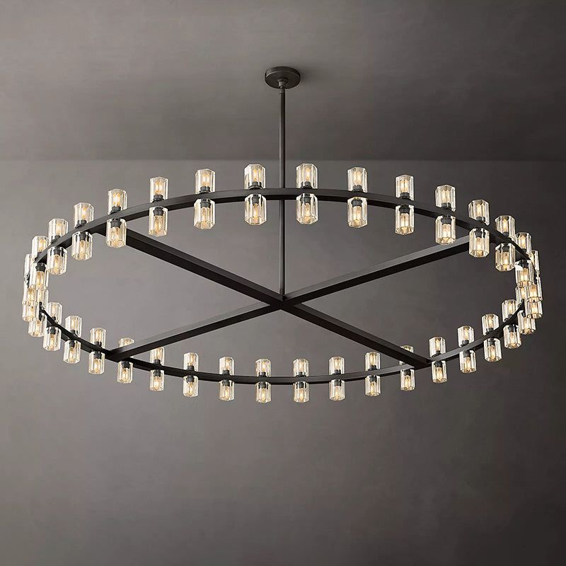 Beliy Crystal Shades Round Chandelier 60" chandeliers for dining room,chandeliers for stairways,chandeliers for foyer,chandeliers for bedrooms,chandeliers for kitchen,chandeliers for living room Rbrights