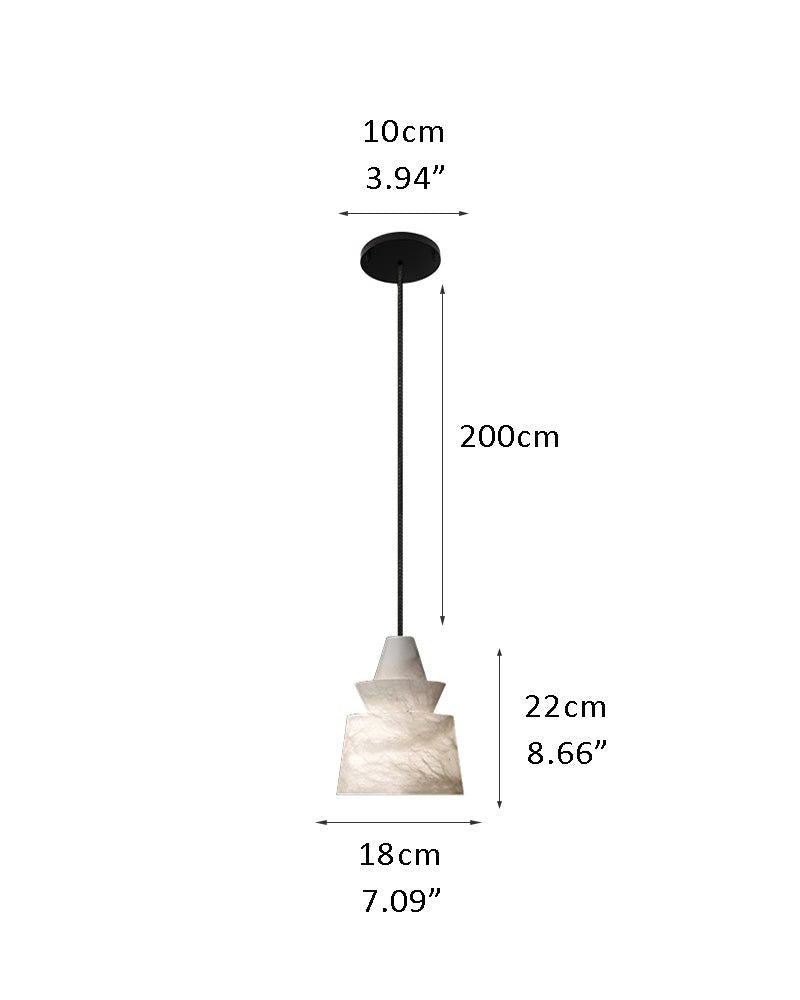 Brianna Alabaster Dining Table Pendant Modern Stacked Conical Pendant Light