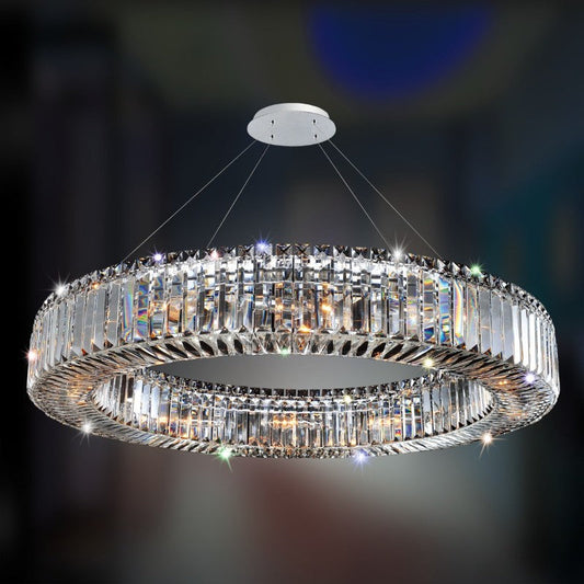 36 Inch Round Ring Chandelier Modern Crystal Chandelier for Bedroom