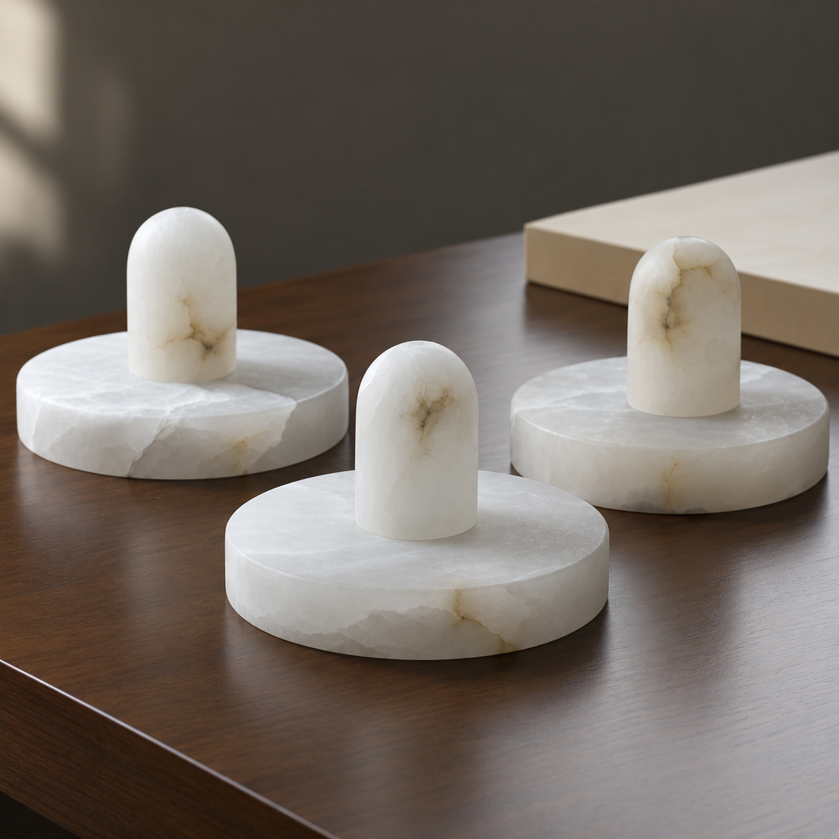 Discora  Bedroom Pendant Light  Alabaster Disc Minimalist