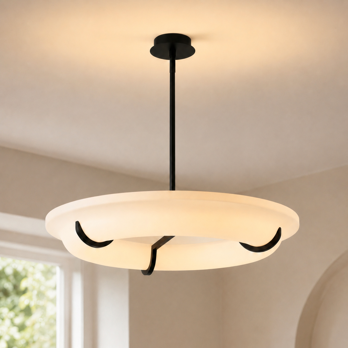 Chandelier Halo Drift Ring Plaster LED