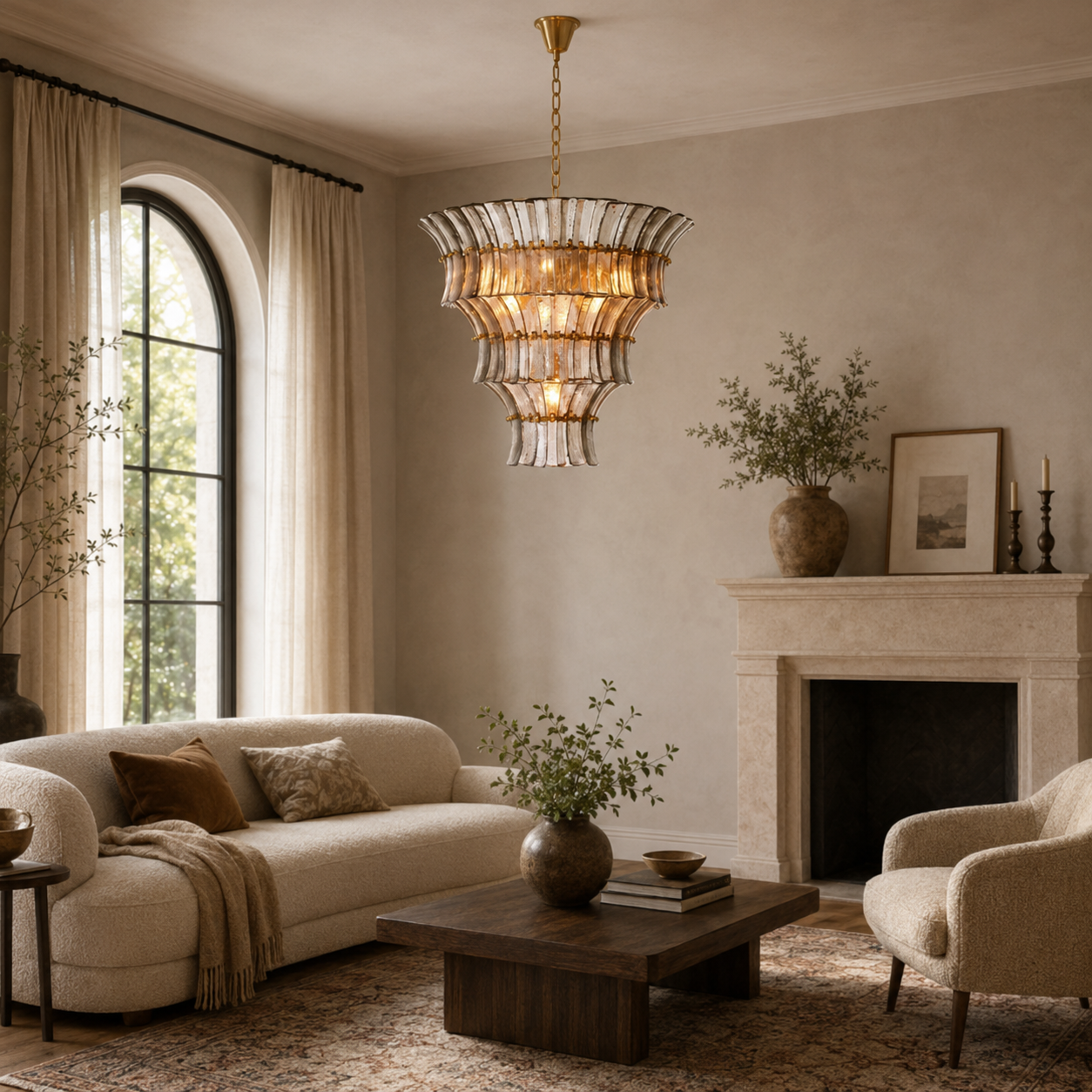 Chandelier Artisan Murano Style