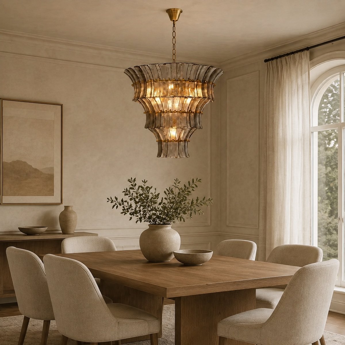 Chandelier Artisan Murano Style