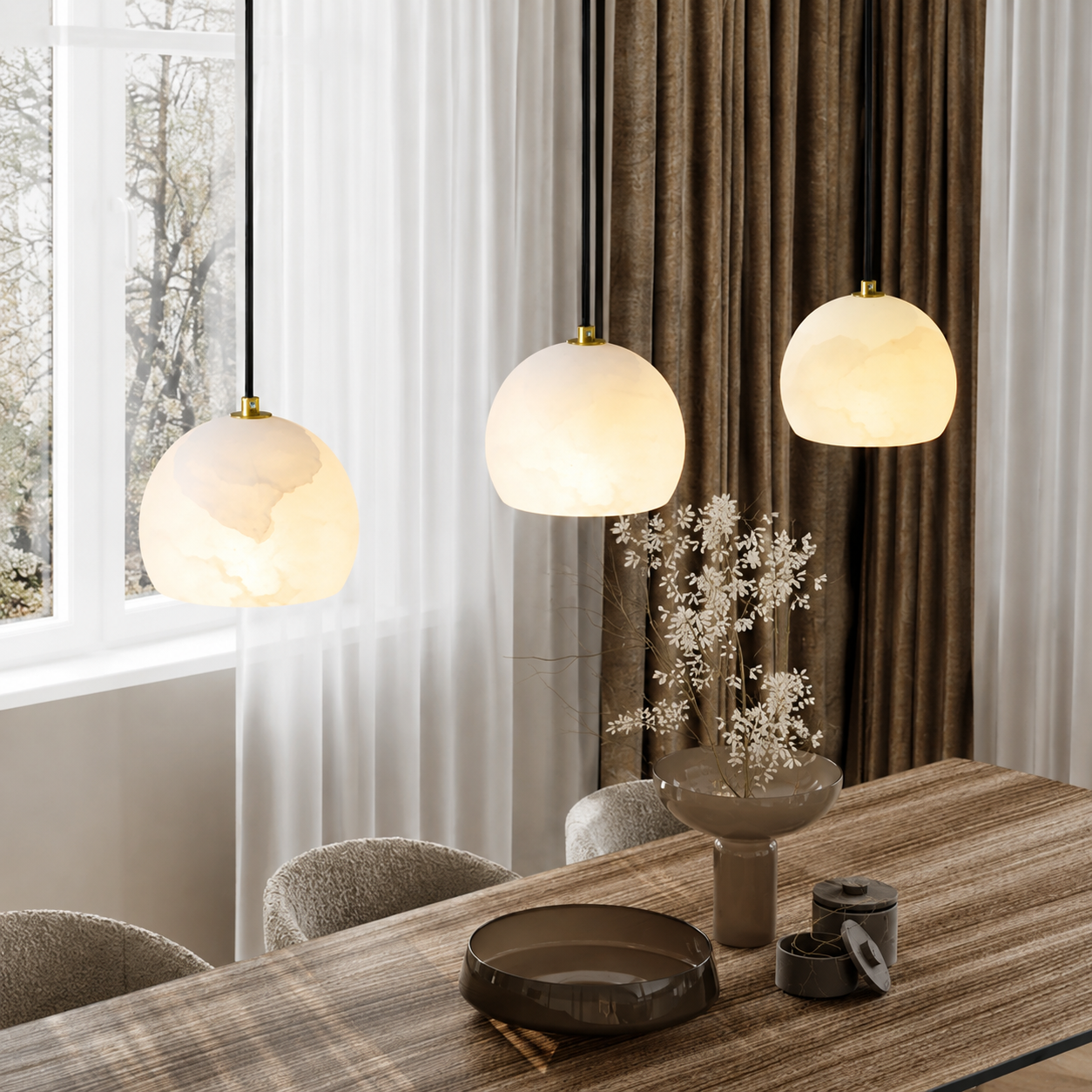 Pendant Light Italian Modern Alabaster