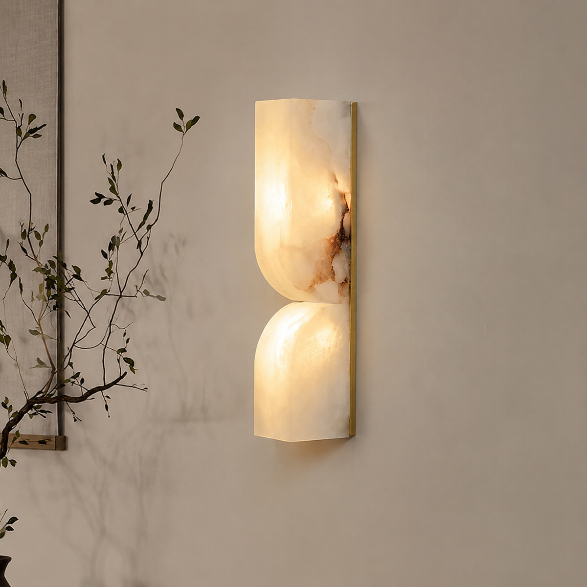 Avenor  Living Room Wall Sconce Spanish Alabaster Minimalist