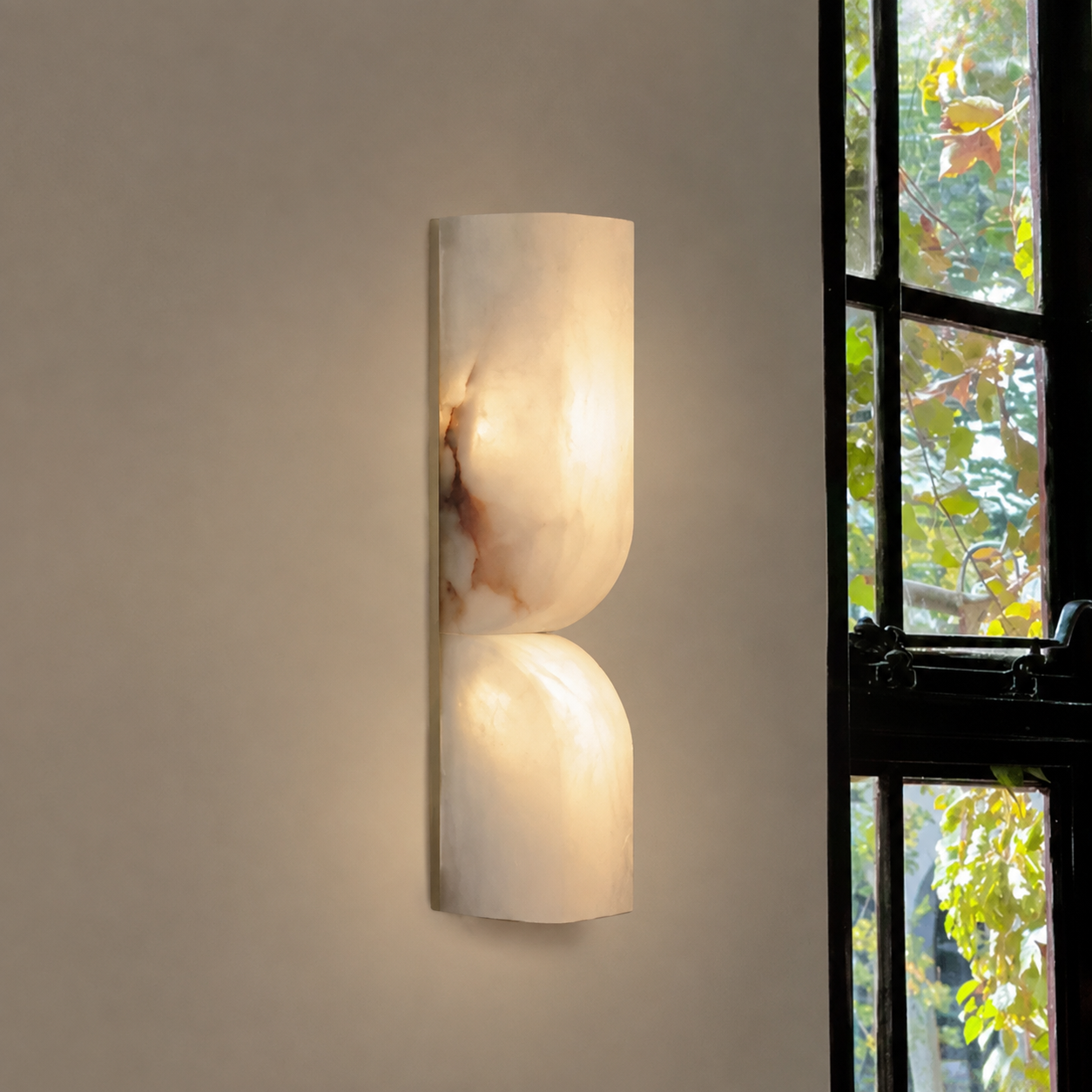 Avenor  Living Room Wall Sconce Spanish Alabaster Minimalist