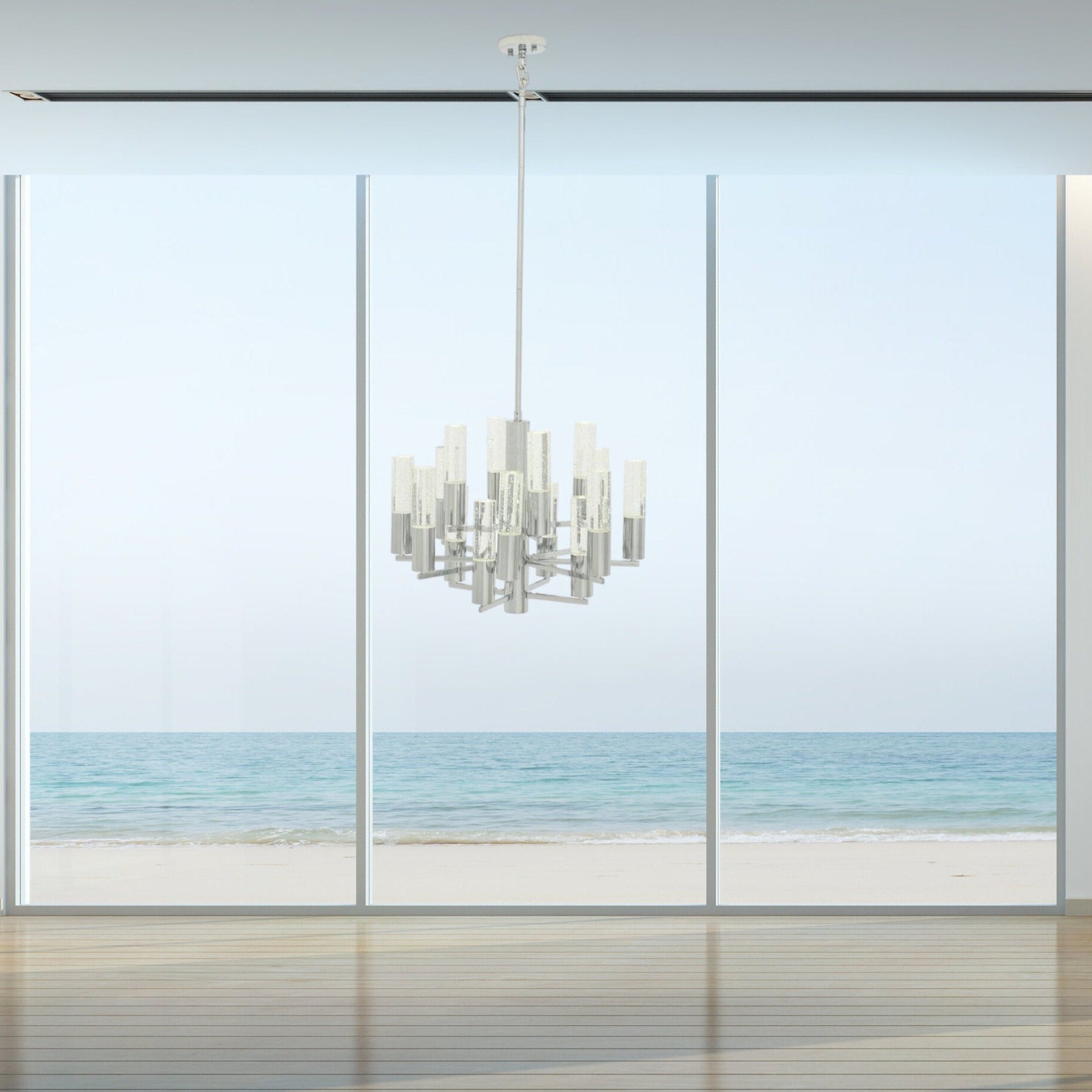 Crystal Cylinders Chandelier // 16 Lights // Dimmable