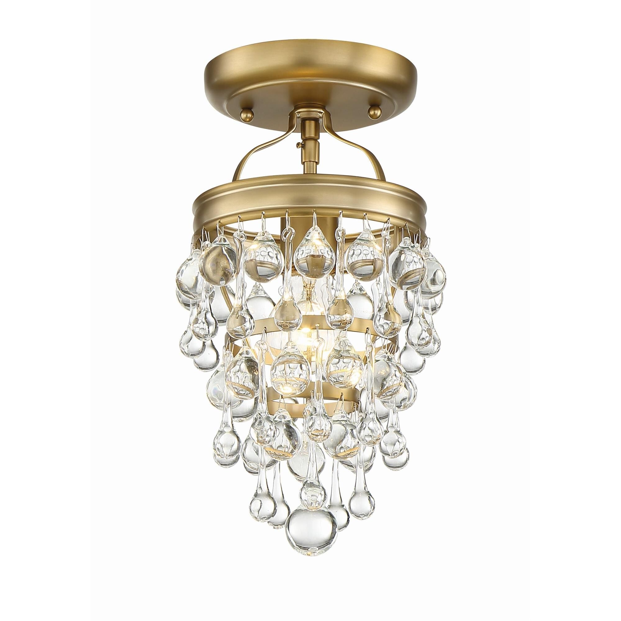 Crystorama Calypso 1 Light Polished Chrome Semi Flush Mount Light