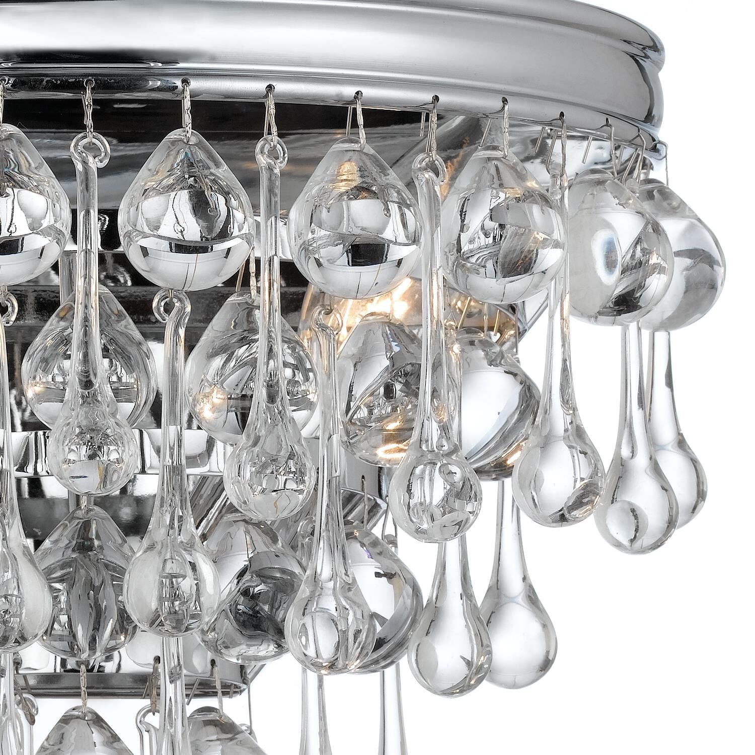 Crystorama Calypso 1 Light Polished Chrome Crystal Wall Sconce