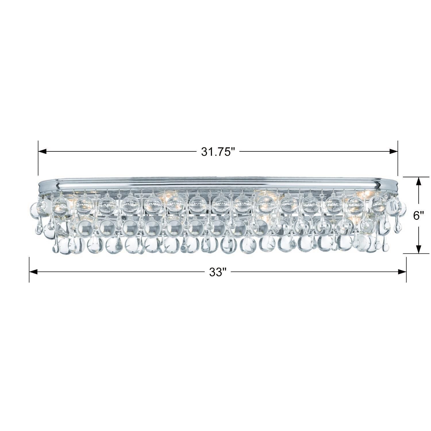 Calypso 33 Inch 8-Light Bathroom Vanity Light | Crystorama