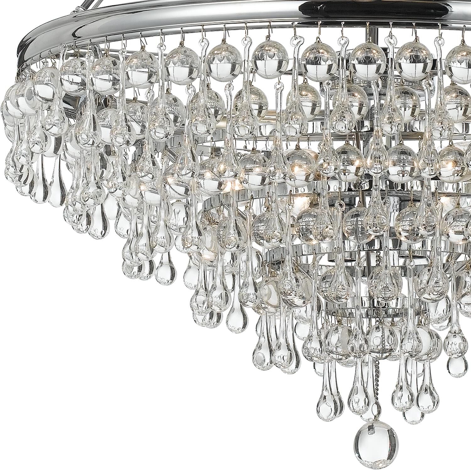 Calypso 25 Inch 8-Light Chandelier - Vibrant Gold Finish