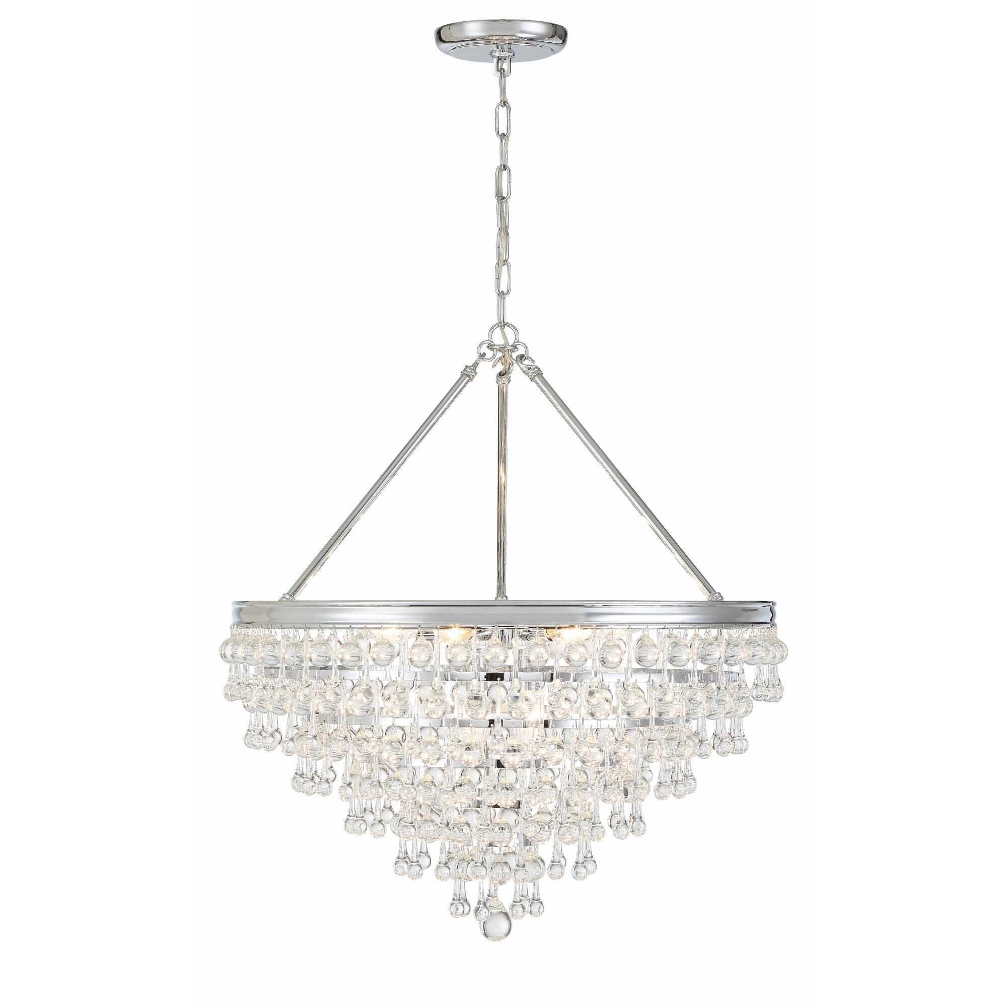 Calypso 25 Inch 8-Light Chandelier - Vibrant Gold Finish