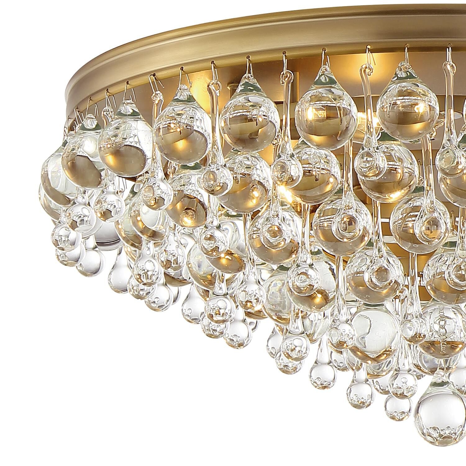 Calypso 20 Inch 6-Light Polished Chrome Clear Crystal Flush Mount