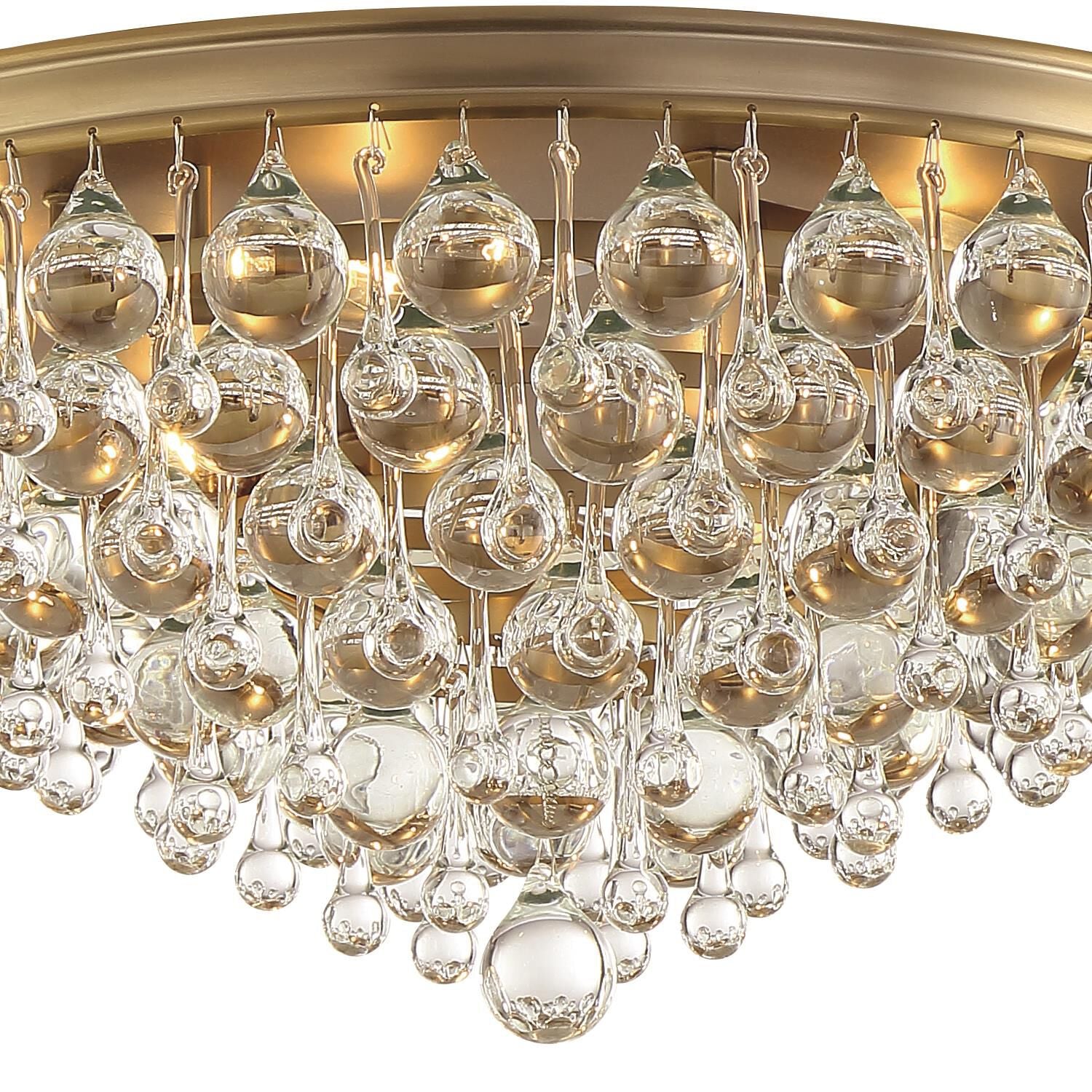 Calypso 20 Inch 6-Light Polished Chrome Clear Crystal Flush Mount