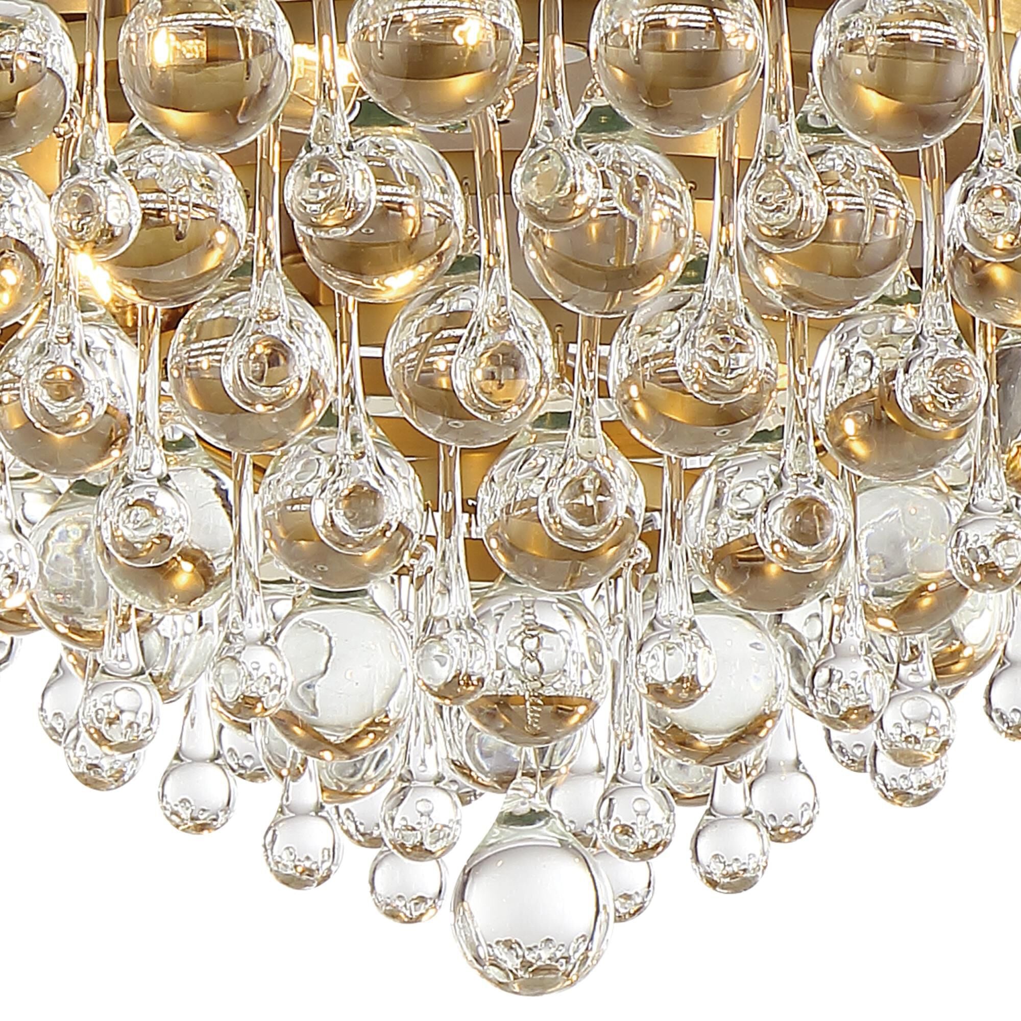 Calypso 20 Inch 6-Light Polished Chrome Clear Crystal Flush Mount