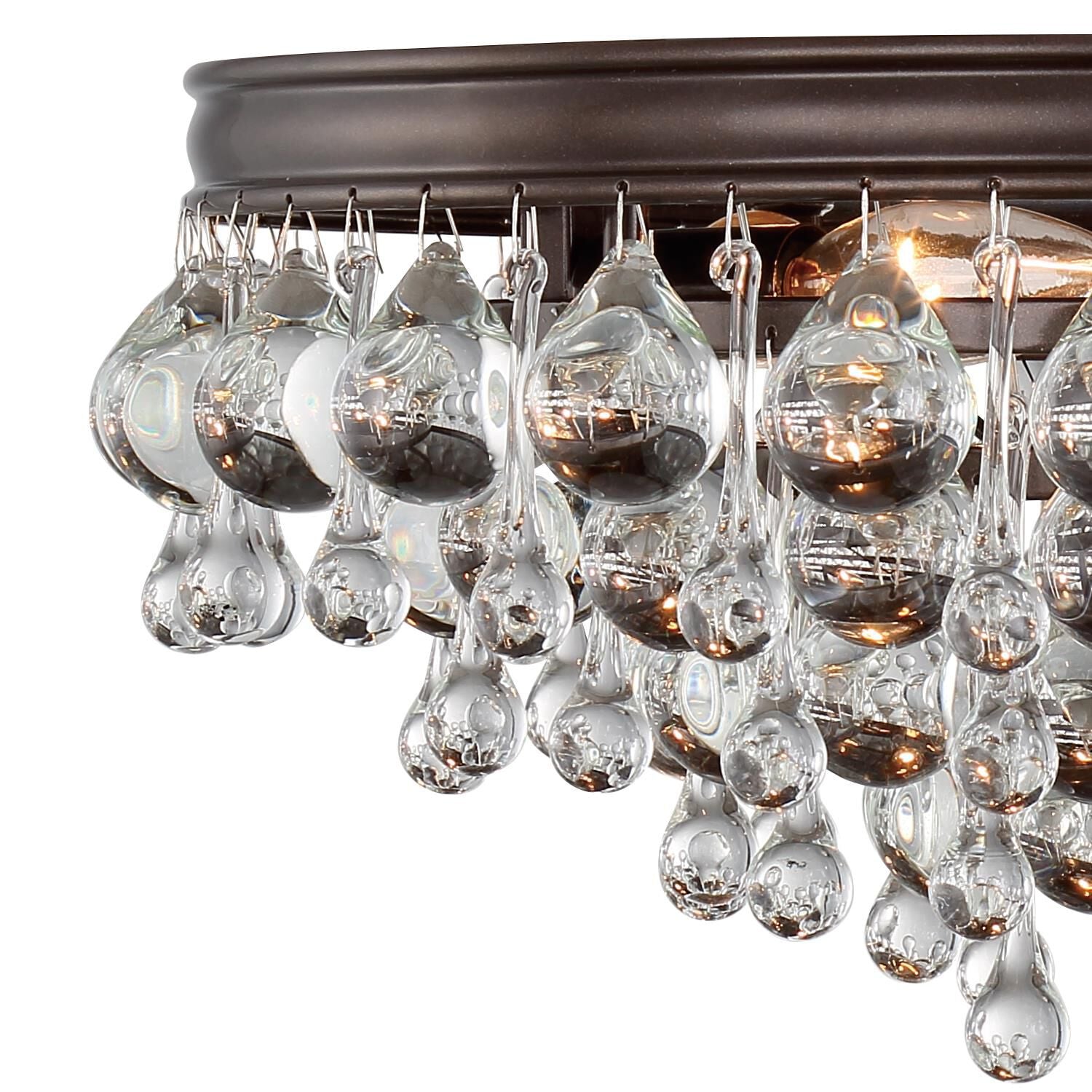 Calypso 20 Inch 6-Light Polished Chrome Clear Crystal Flush Mount