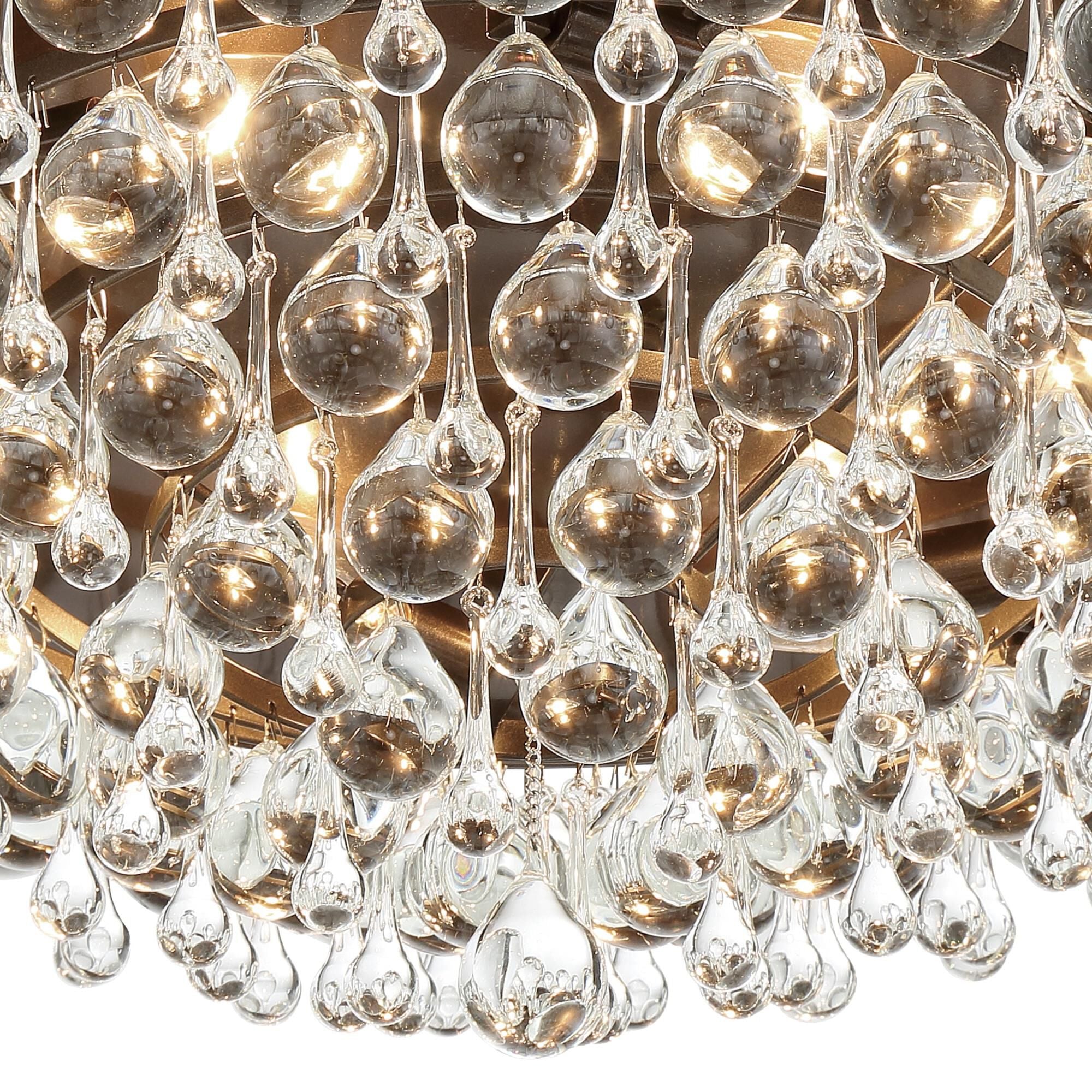 Calypso 20 Inch 6-Light Polished Chrome Clear Crystal Flush Mount