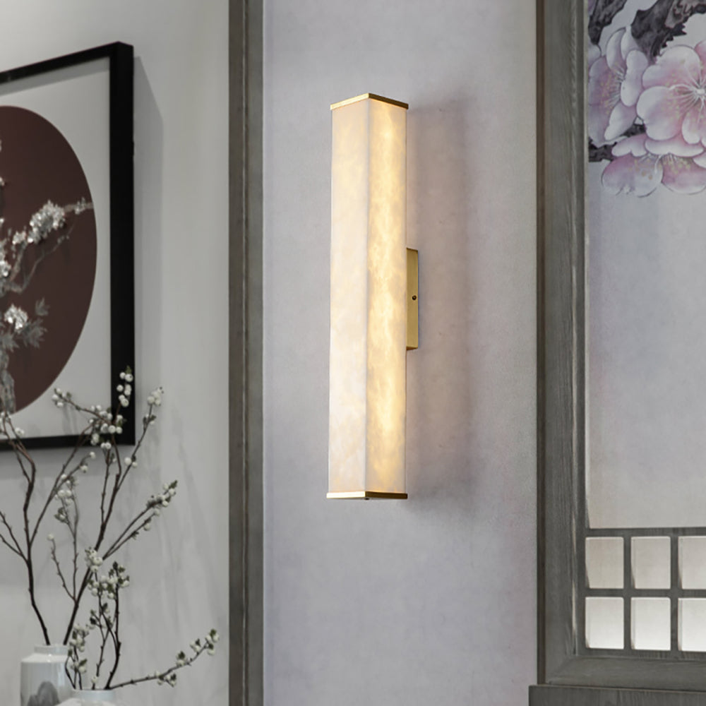 Cuboid Alabaster Wall Light