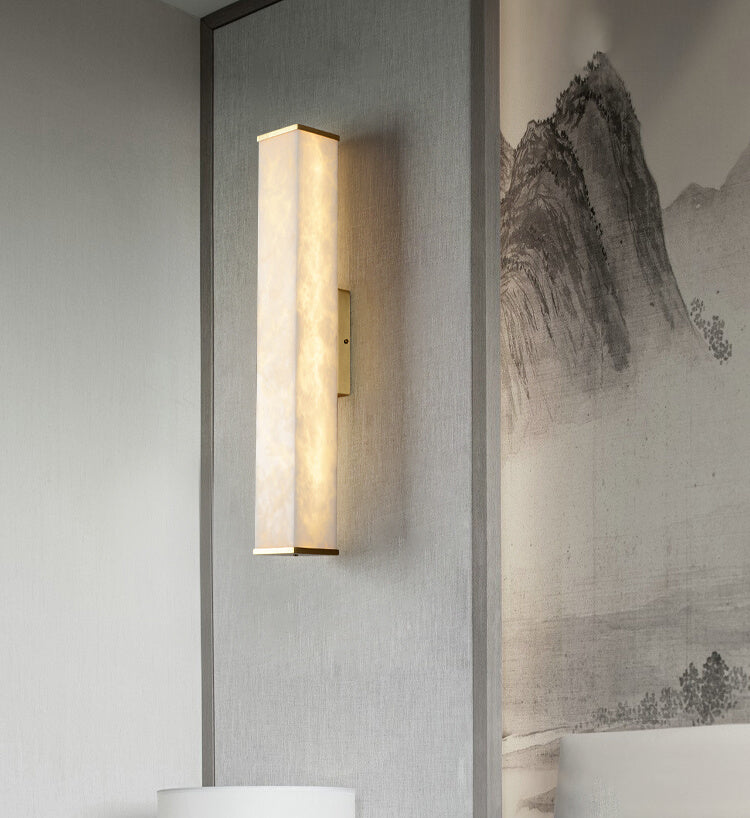 Cuboid Alabaster Wall Light