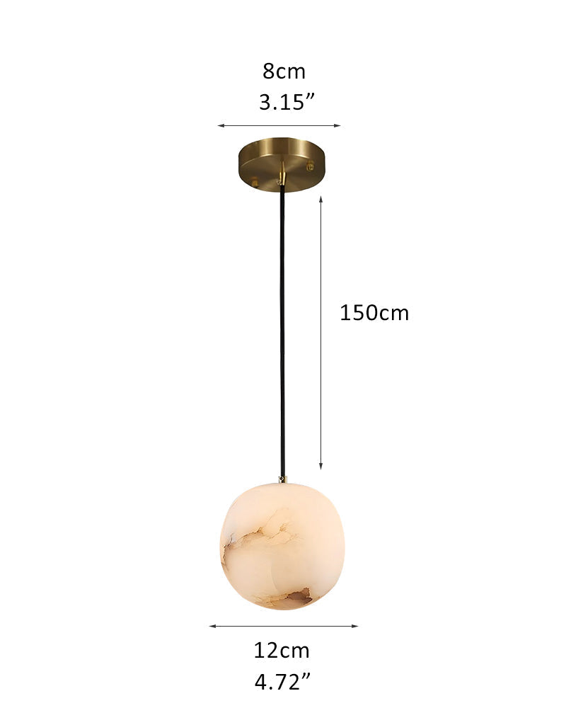 Small Alabaster Cluster Globes Ceiling Pendant Light For High Ceiling