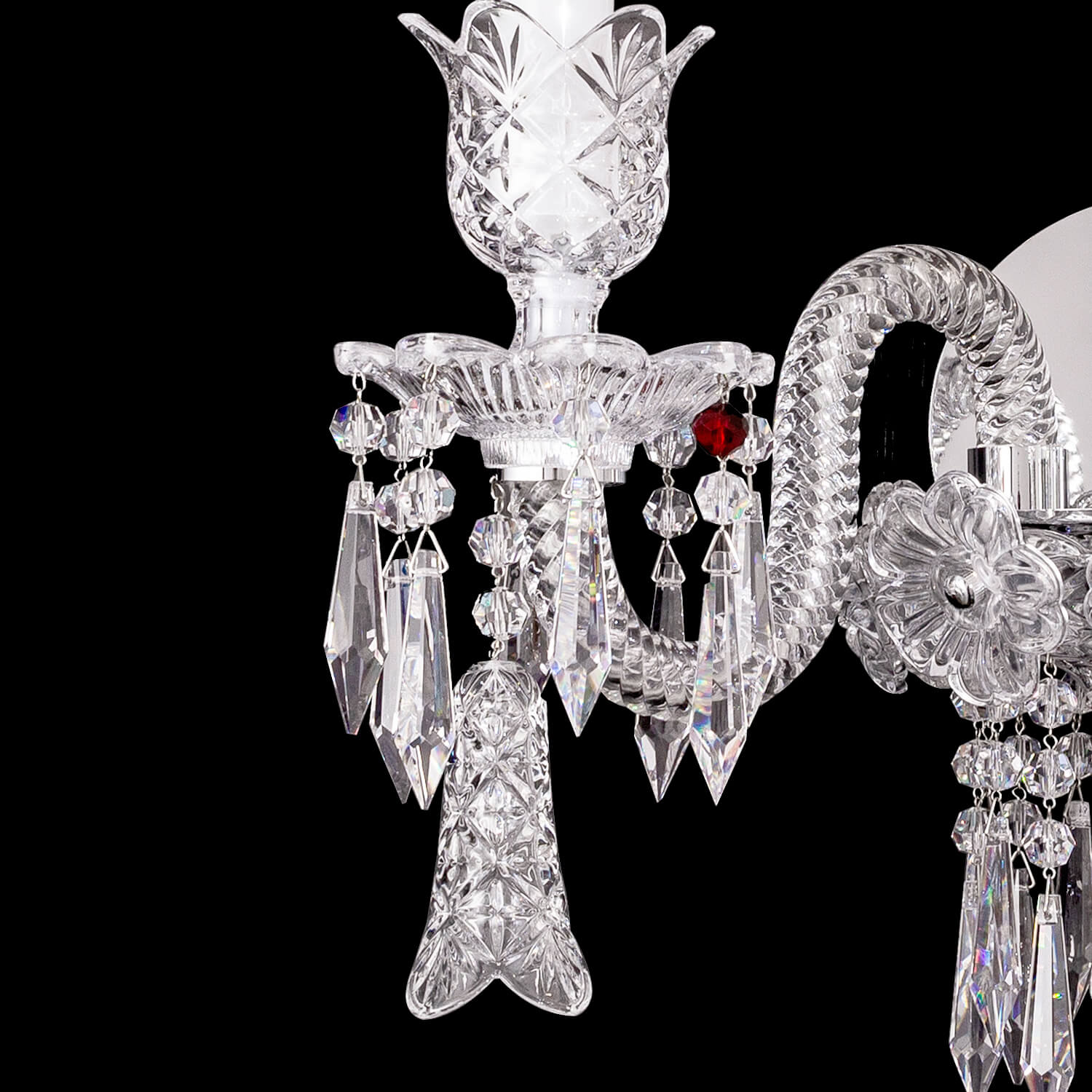 Elegance Candle Cristalloire Crystal Wall Sconce With Bell