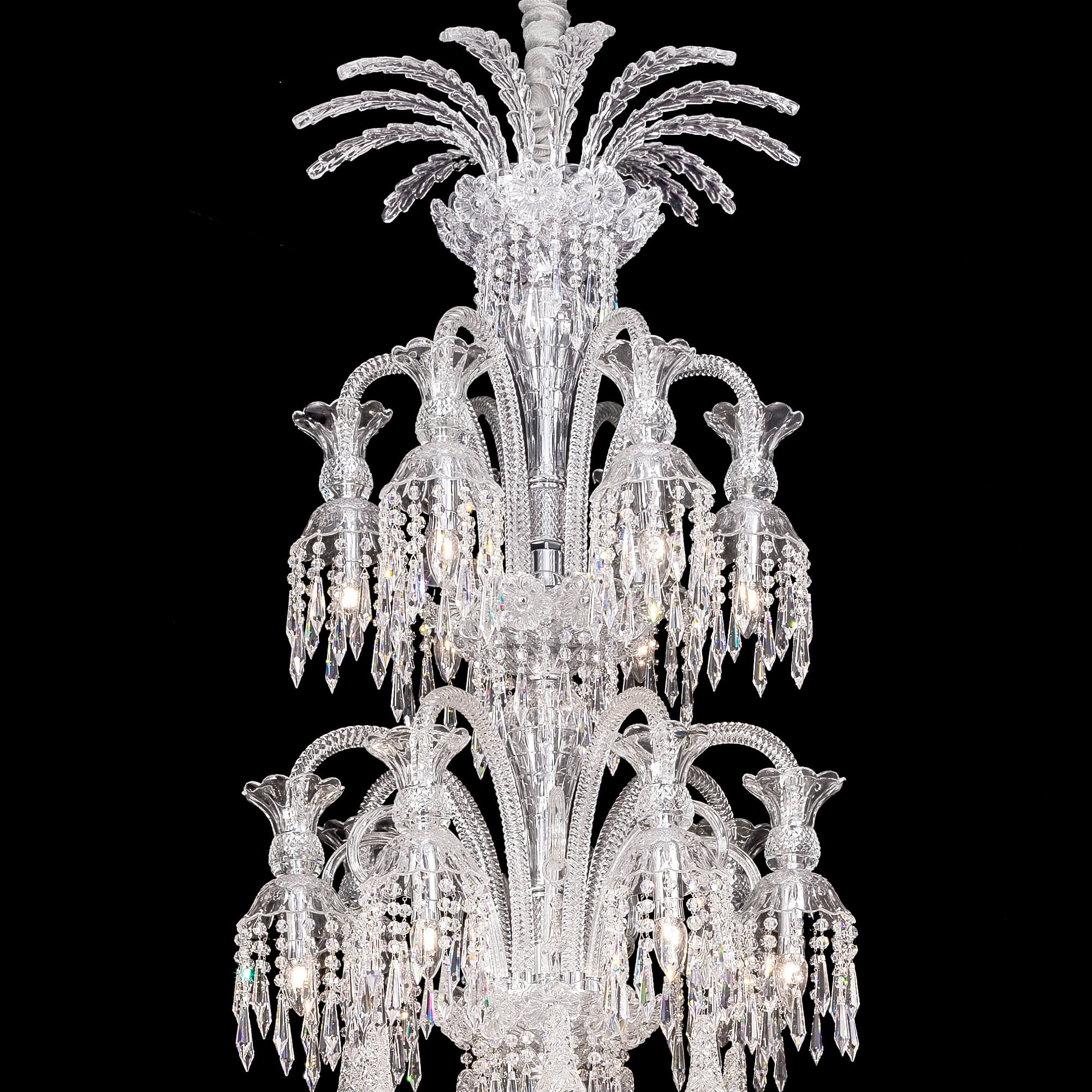 Huge Cristalloire Museum Crystal Chandelier