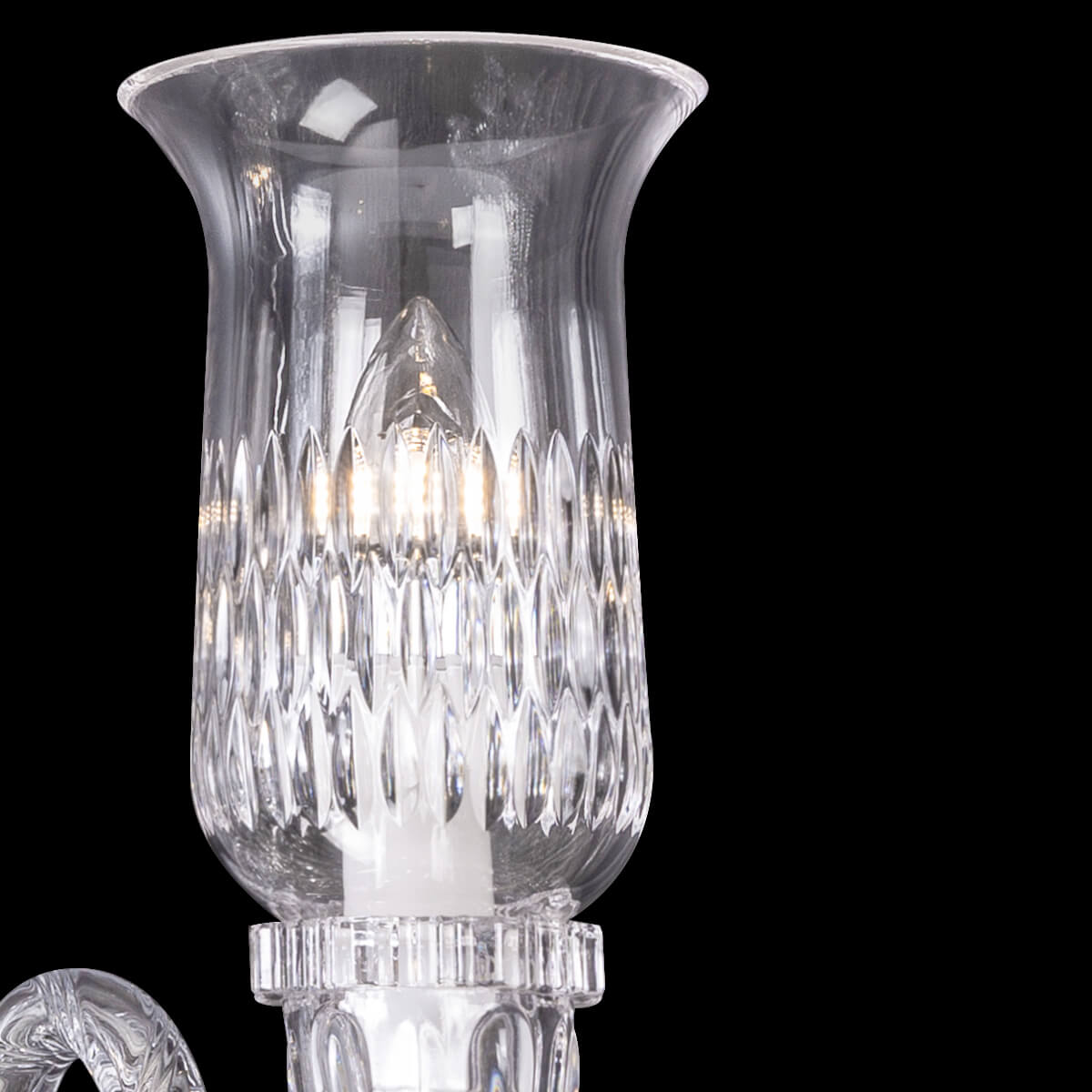 Elegance Crystal Cup Cristalloire Wall Sconce