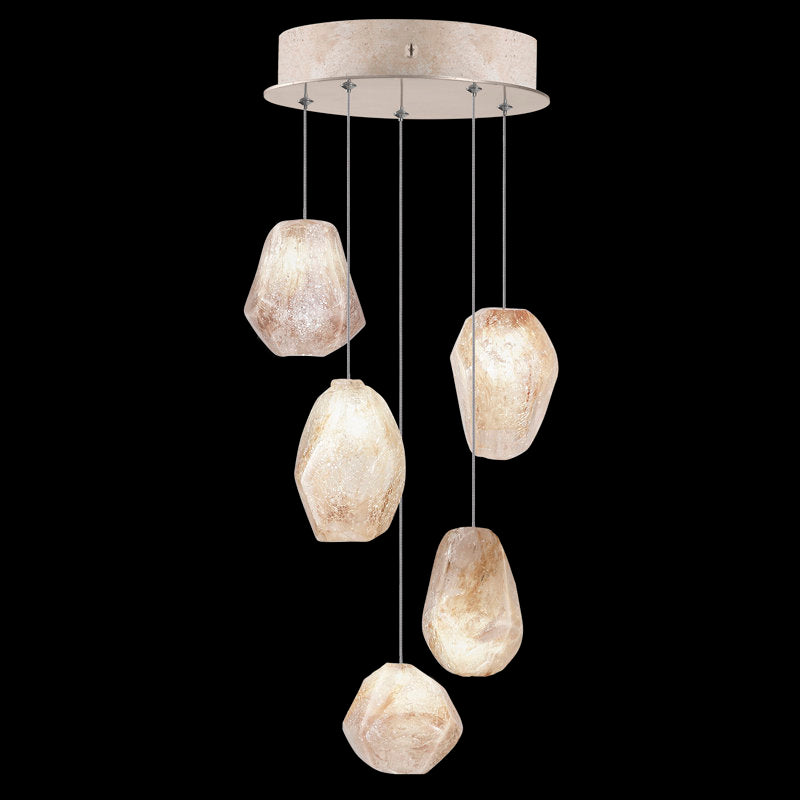 Nature-inspired round chandelier
